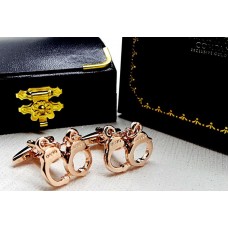 Rose Gold Plated Handcuff Cufflinks Rose Gold Plated Handcuff Cufflinks